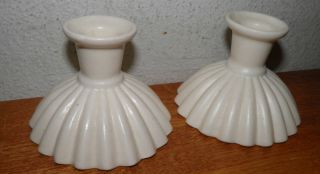 Rare Art Deco Vintage Czechoslovakia Czech Slovakia Pottery Candle Holder Set