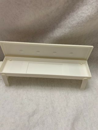 Vintage Barbie Fold N Fun Doll House Parts Dining Table 7” Bench Mattel 1992