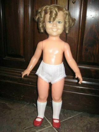 16 " Vintage 1972 Ideal Vinyl Shirley Temple Doll - With Panties,  Shoes And Socks