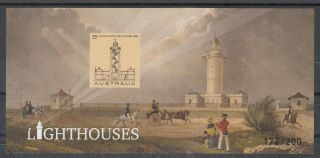 1968 - 2018 Lighthouse Special Imperforated Miniature Sheet.  Muh.  Very Rare,