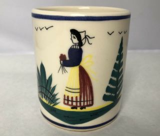 Vintage Henriot Quimper France 4” Tall Coffee Mug Handpainted Rare