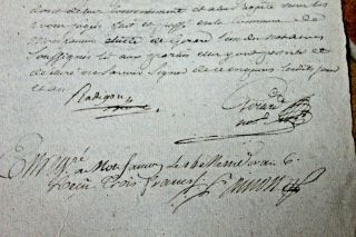 1792 Manuscript Document With Stamp And Freemason Signature Rare