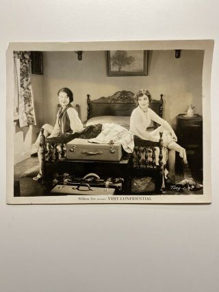 Rare “very Confidential” Photograph Silent Film 1926