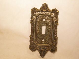Vintage National Lock Light Switch Plate Cover Ornate H6 - 3623 - 001 Antique Style