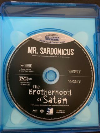 Mr.  Sardonicus/The Brotherhood of Satan (Blu - ray Disc,  2013) Region A RARE 2