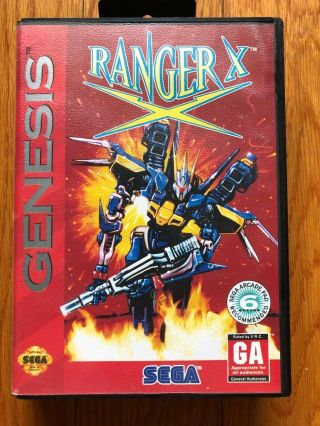 Ranger X (sega Genesis,  1993) Cib Rare Oop Vintage Complete Sega