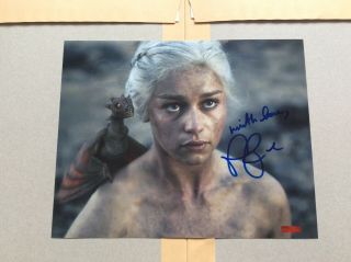 Emilia Clarke Signed Photograph Game Of Thrones Daenerys (rare Inscription)