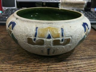 Antique Signed Art Pottery Roseville Mostique Bowl Planter Vase Arts Crafts