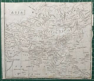 1803 Antique Map; Asia After John C.  Russell