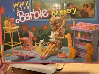 Vintage Barbie 1989 Animal Lovin Nursery 7313,  Rare,  Htf