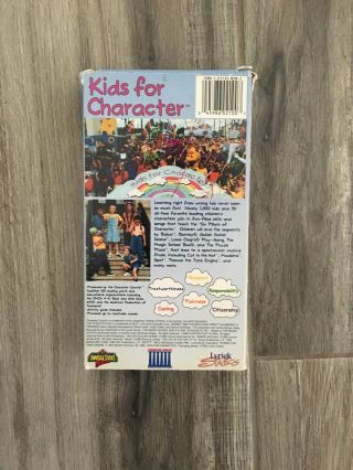 Barney The Character Counts: Kids for Character VHS 1996 Lyrick Rare OOP HTF 3