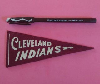 1950s Cleveland Indians Mini Pennant Very Rare 5 1/2” - 2 1/2”