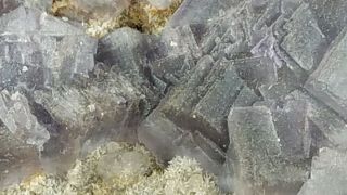 Rare Purple Fluorite Crystals Komshejeh Mine Iran Natural Mineral Specimen Rock 2
