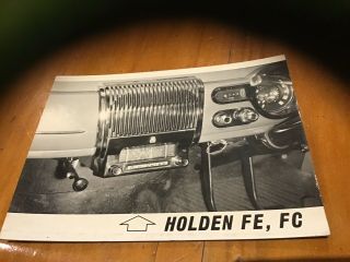 Rare Old 1960s Holden Fe Fc Car Radio Promo Advertising Card Air Chief
