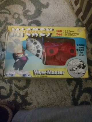 Vintage 1987 Mickey 3d View - Master 60th Anniversary Gift Set Rare