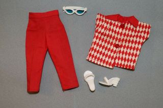 Vintage 1958 Tagged Jill Doll Capri Pant Outfit - Complete