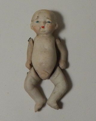 Antique / Vintage Bisque Jointed Baby Doll - Made In Japan