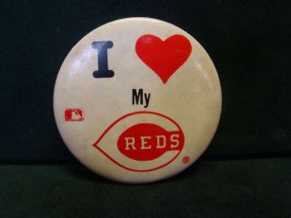 Vintage Cincinnati Reds ☆rare☆ 3 Inch Mlb Baseball Pin Back Button