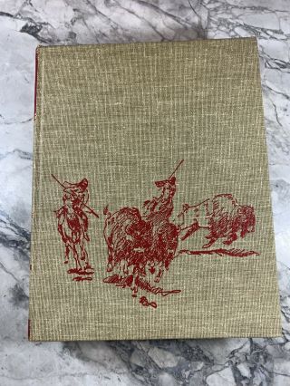 1969 Large Antique History Book " The Book Of The American West " Illustrated