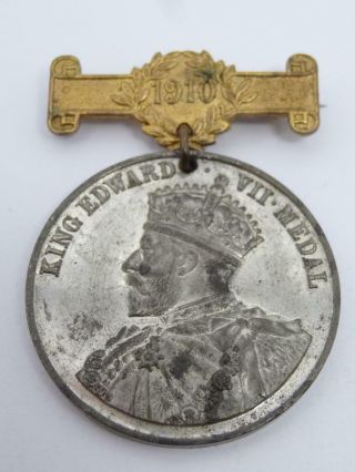 Edward Vii 1909 - 1910 The Kings Medal London County Council Antique Medal