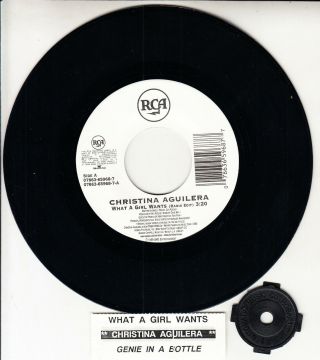 Christina Aguilera What A Girl Wants 7 " 45 Vinyl Record Rare,  Juke Box Strip