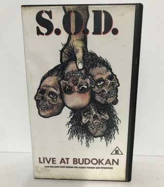 S.  O.  D.  Live At The Budokan Video Cassette Vhs 1992 Punk Metal Rare