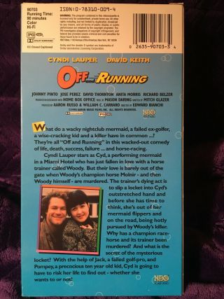 Off and Running (VHS,  1996) Cyndi Lauper,  David Keith; Rare,  OOP 2