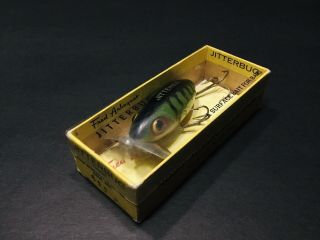 Vintage Fishing Lure,  Box,  & Insert (arbogast Jitterbug) Perch Scale