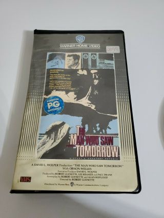 The Man Who Saw Tomorrow Vhs 1981 Very Rare Warner Home Video