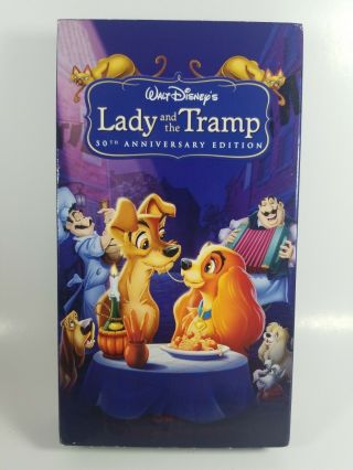 2006 Vhs Lady And The Tramp 50th Anniversary Disney Movie Club Rare Oop Walt