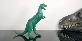 Vintage 1985 11 " Tyrannosaurus T Rex Imperial Toy Dinosaur Chinasaur Green Rare
