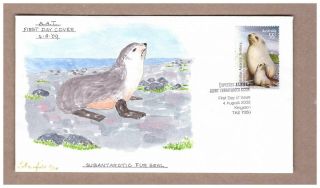 Australia 2009 Mansfield Hand Illustrated Aat Fur Seal Fdc No 4/10 Rare Read