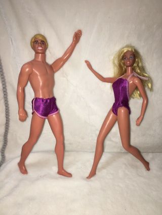 Vintage Sunsational Malibu Barbie And Ken Dolls 1981