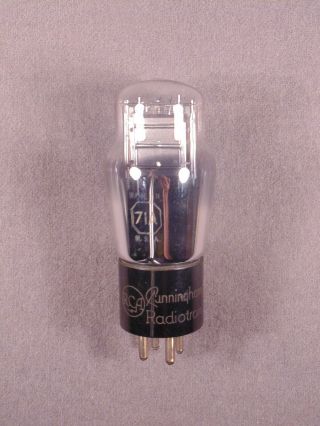 1 71a Rca Cunningham Engraved Base Hifi Antique Radio Vacuum Tube Code C 8