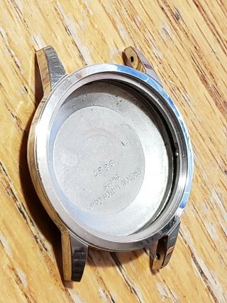 Ff7: Vintage 1950s Mens Croton Steel Screw Back Watch Case 32mm X 39.  6mm