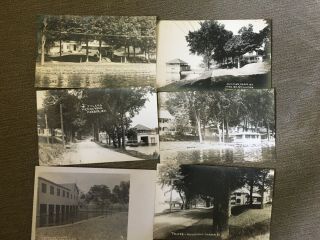 6 Antique Vintage Rppc Real Photo Post Card 1910 All Henderson Harbor York