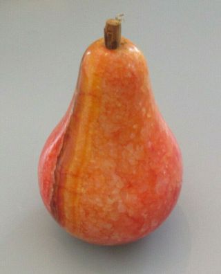 Vintage Polished Alabaster / Marble Fruit - Pear