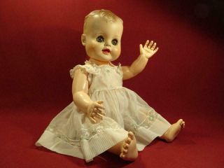 Darling Vintage 1950s 19 " Vinyl Baby Doll Sleep Eyes Nurser Mouth