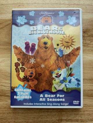 Bear In The Big Blue House - A Bear For All Seasons (dvd,  2003) Rare Htf