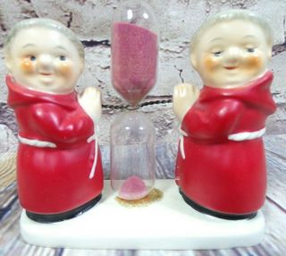 Vintage Rare Goebel W.  Germany Monk / Friar With Hourglass Style Kitchen Timer