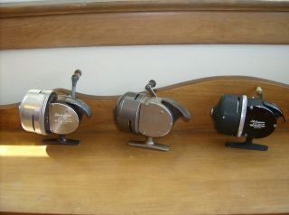 3 Shakespeare Wondercast Antique Spin Cast Fishing Reels - 1771,  1775 & 1797