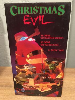 Christmas Evil Vhs Slasher Horror Gore Rare Genesis Video