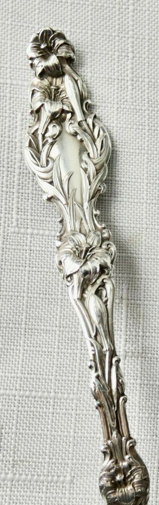 Whiting Mfg.  Co.  Sterling Silver Art Nouveau 1902 Lily 5 O 