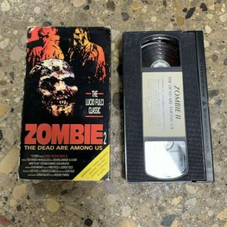Zombie 2 Lucio Fulci Zombies Gore Vhs Tape Horror Rare Oop Magnum Tz Edde