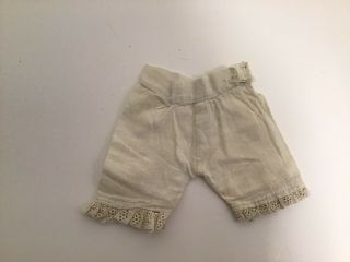 7 " Antique Doll Pantaloons With Cut Work Trim