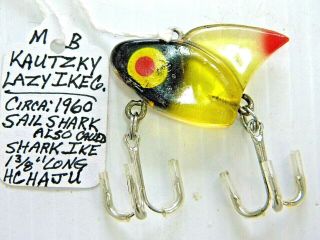 Vintage Book Dated:1960 Lazy - Ike Sail Shark Fishing Lure (vgc)