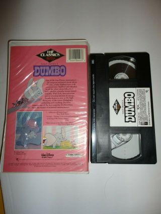 Dumbo Disney Black Diamond Clamshell VHS 1988 RARE OOP 2