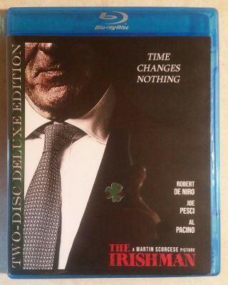 The Irishman Blu - Ray A Netflix Film 2 - Disc Deluxe Edition Rare Robert De Niro