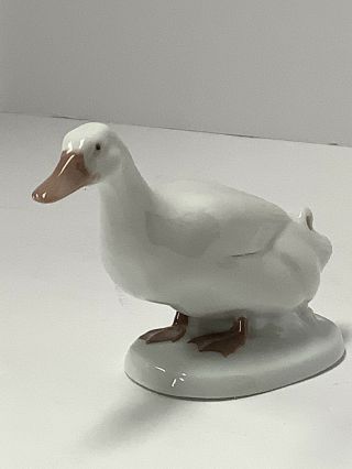Rosenthal Porcelain Figurine Duck.  Artist Signed Himmelstoss.  Antique Germany