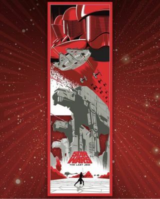 Eric Tan " Star Wars - The Last Jedi " Screenprint Movie Poster Rare